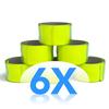 6pcs Reflective Safe Leg Pants Clip Strap Beam Band Bottom Belt
