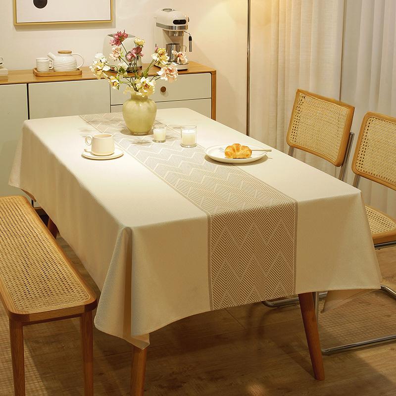 Popular Thickened Cotton and Linen Table Mats, Household Rectangular Tea Table Towels, Tablecloths, Waterproof and Oil-proof