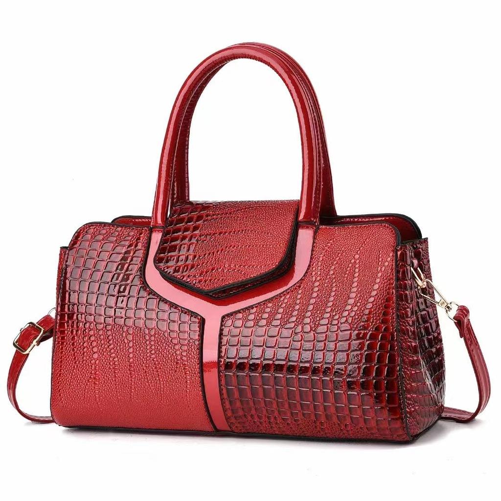 Yeni Moda Timsah Desen Çanta Kadınlar için Büyük Kapasiteli Rahat Bir Omuz Crossbody Çanta