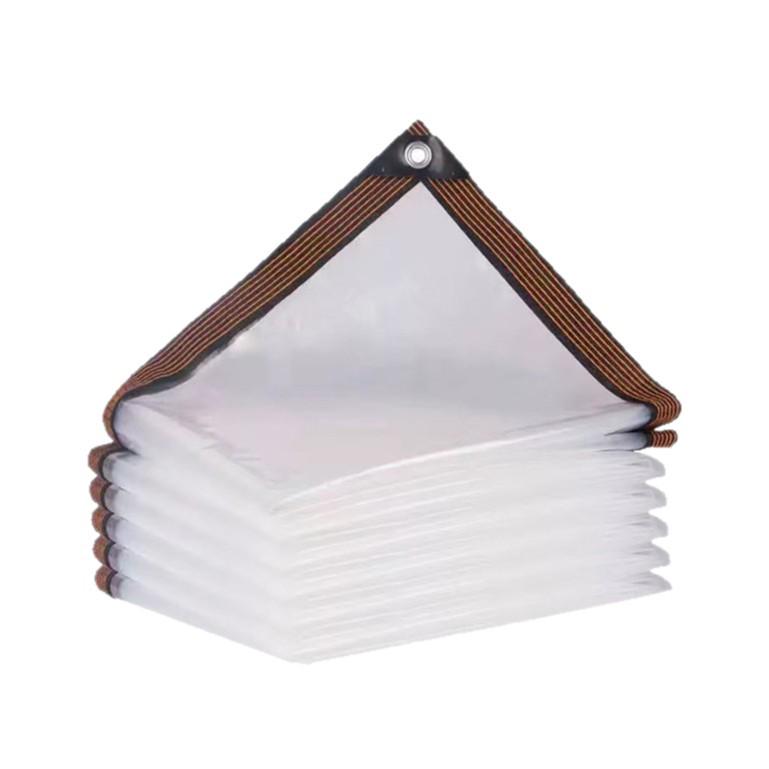Outdoor Waterproof Transparent Rainproof Curtain with Grommets - Dustproof and Edge-Wrapped for Balcony Use