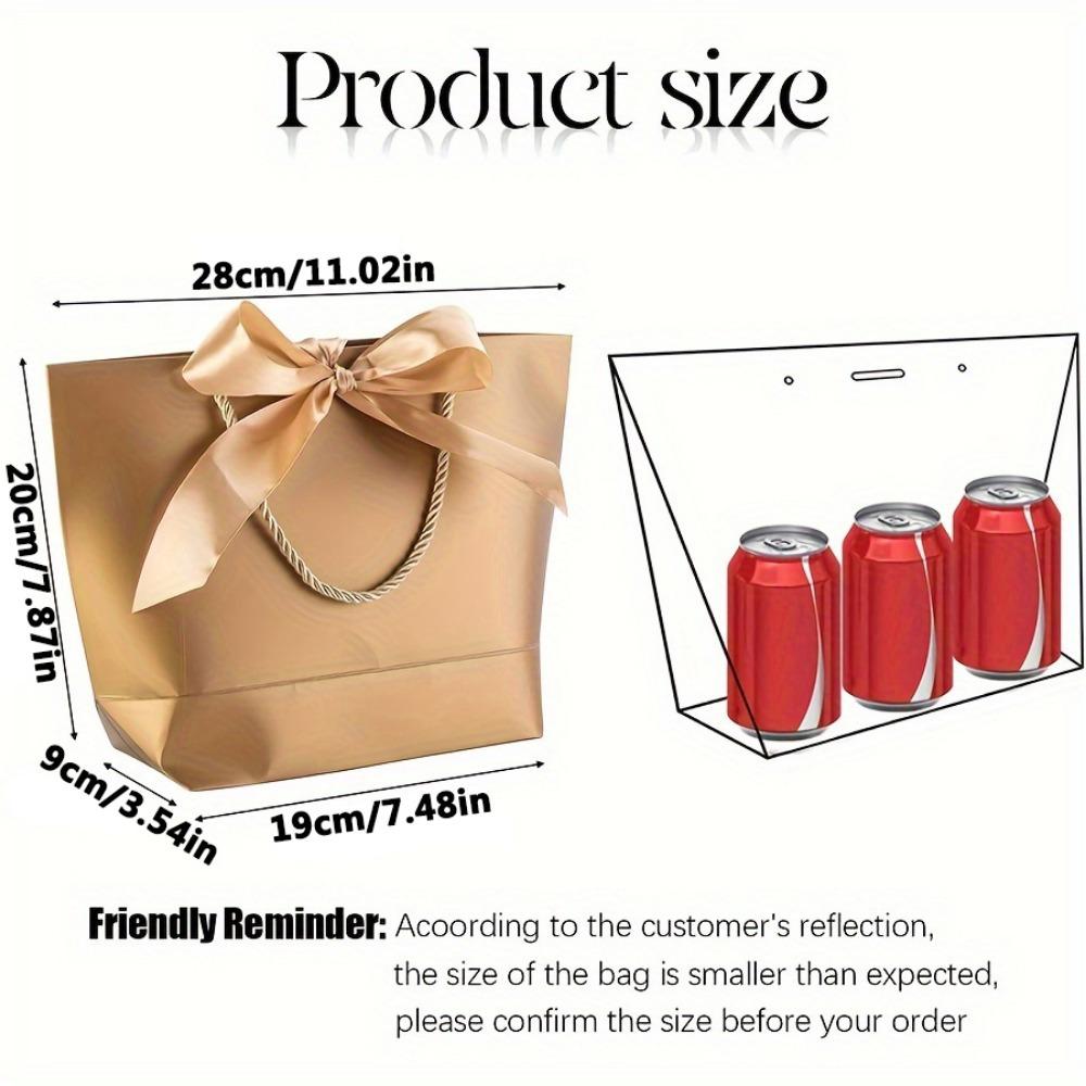 10 Stück Geschenktüten Kleine Geschenkverpackungstüten mit Henkeln Gastgeschenktüten mit goldenem Schleifenband Papiergeschenkverpackungstüten Großpackung für Geburtstag Hochzeit Feiertag