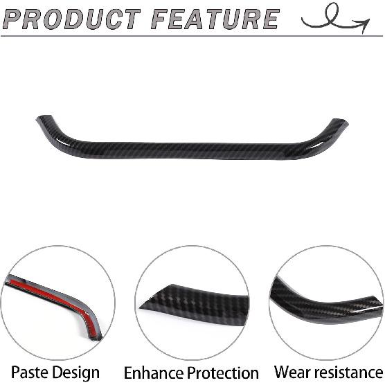 Lcojicep Car Center Vent Frame Trim Compatible with Rivian R1T R1S 2022-2023, ABS Car Interior Center Air Conditioner Lower Trim Accessories (Carbon