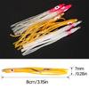10Pcs 8cm Octopuses Soft Fishing Lure Octopuses Squid Soft Baits Skirted Squid Jigging Sea Fishing Baits Easy To Use