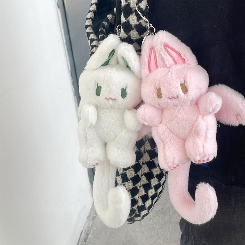 Cute Bat Rabbit Cute Girl Heart Doll Gifts School Bag Pendant Plush Toy Doll Catching Machine Doll