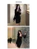 Women's French Style Black Polka Dot Skirt: Autumn-Winter Fashion, Slimming Waist, Hip-Hugging, High-End Short Skirt.