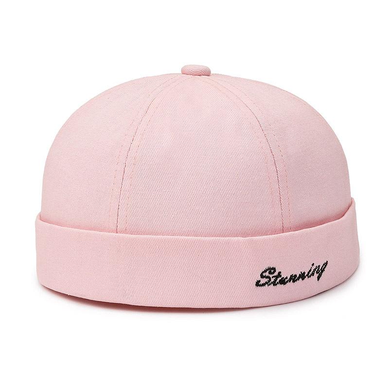 Hipster Embroidery Male and Female Couples Hip Hop Street Melon Fur Hat Spring and Autumn Personality Sailor Brimless Hat