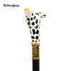 Ceramic White Black Giraffe Head Metal Fashion Walking Stick Decorative Party Walking Cane Halloween Mace Wand Crosier 95cm