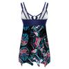 Plus Size Two Piece Swimsuit Women Tankini Set Adjustable Straps Ruched Front with Skirted Bottom Swimwear for Beach Pool