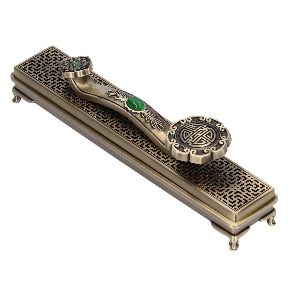 Antique retro style Incense Box Ruyi appearance Stick Incense Holder Sandalwood burning