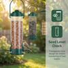 3pcs/set Large Capacity Hanging Bird Feeder Metal Mesh Bird Feeding Station Tube Feeder  Outdoor