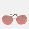 Cartier Panthere De Cartier Pink Mirror Geometric Ladies Sunglasses Ct0332s 005