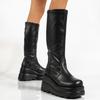 Fashion 2025 New Women Platform Bottom Comfortable Motorcycle Boots Women Designer Trend Elegant Slim Long Boots Shoes for Women