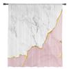 White Marble Pink Sheer Voile Window Curtains Tulle Curtains Living Room Balcony Decoration Drapes