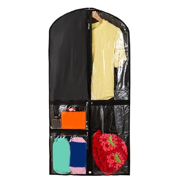 Foldable Kids Clothing Protectors with 5 Organizing Pockets Zippers Garment Bag Children Dancewear Clothes Hanging Cover