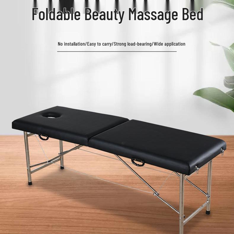 Handheld Multifunction Portable Folding Massage Bed - Reinforced Double Bar Beauty, Tuina & Moxibustion Bed