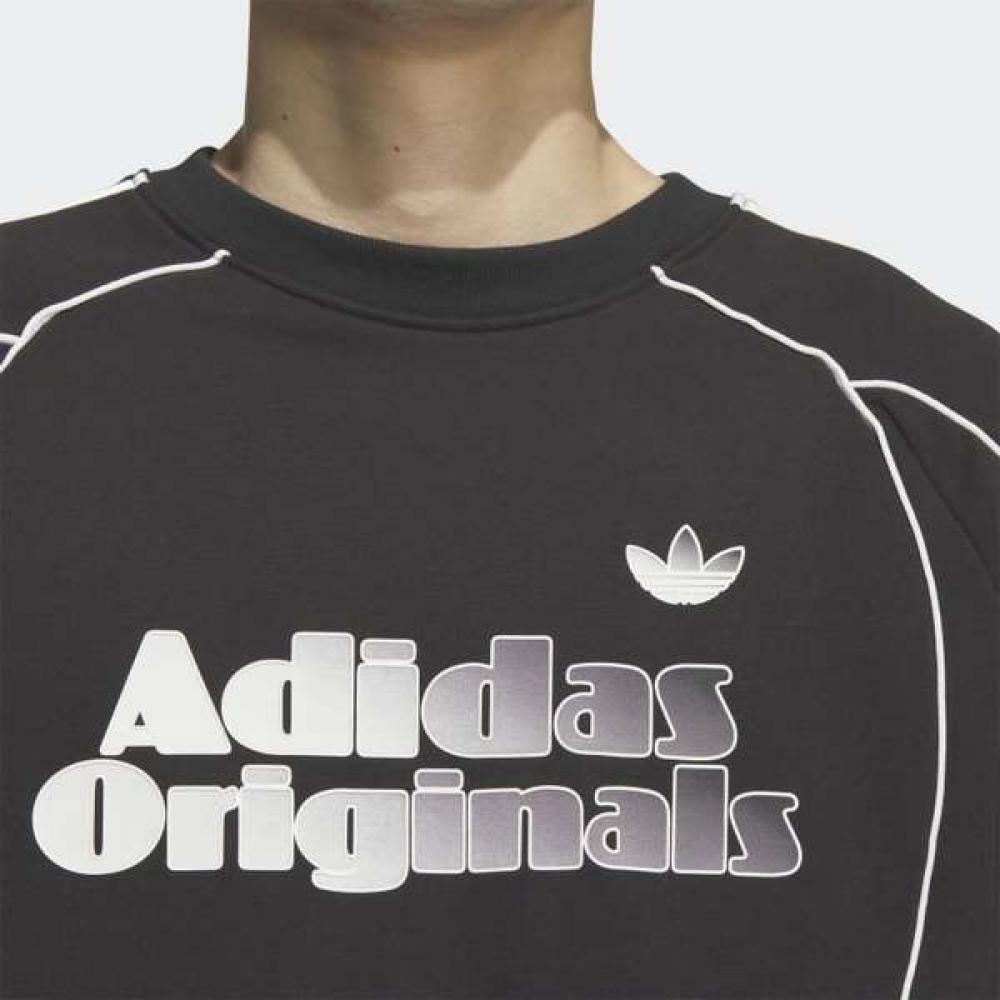 AdidaS Men S Retro Mix And Match Crewneck SweatShirt Black Jn3792