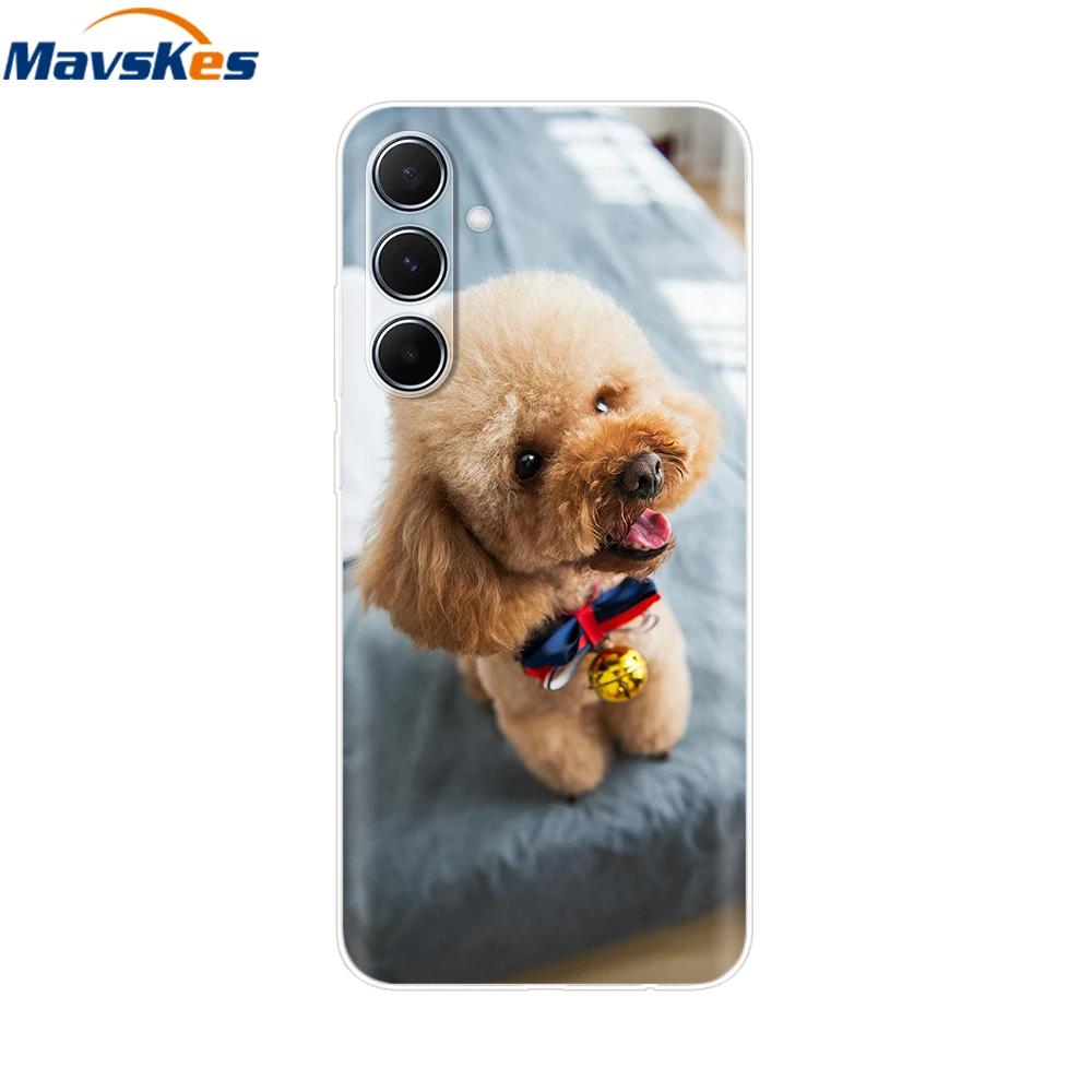 For Samsung Galaxy M35 M55 Case Cute Flower Soft Silicone Back Cover for Coque Samsung M 55 M 35 5G Phone Cover Fundas Shells