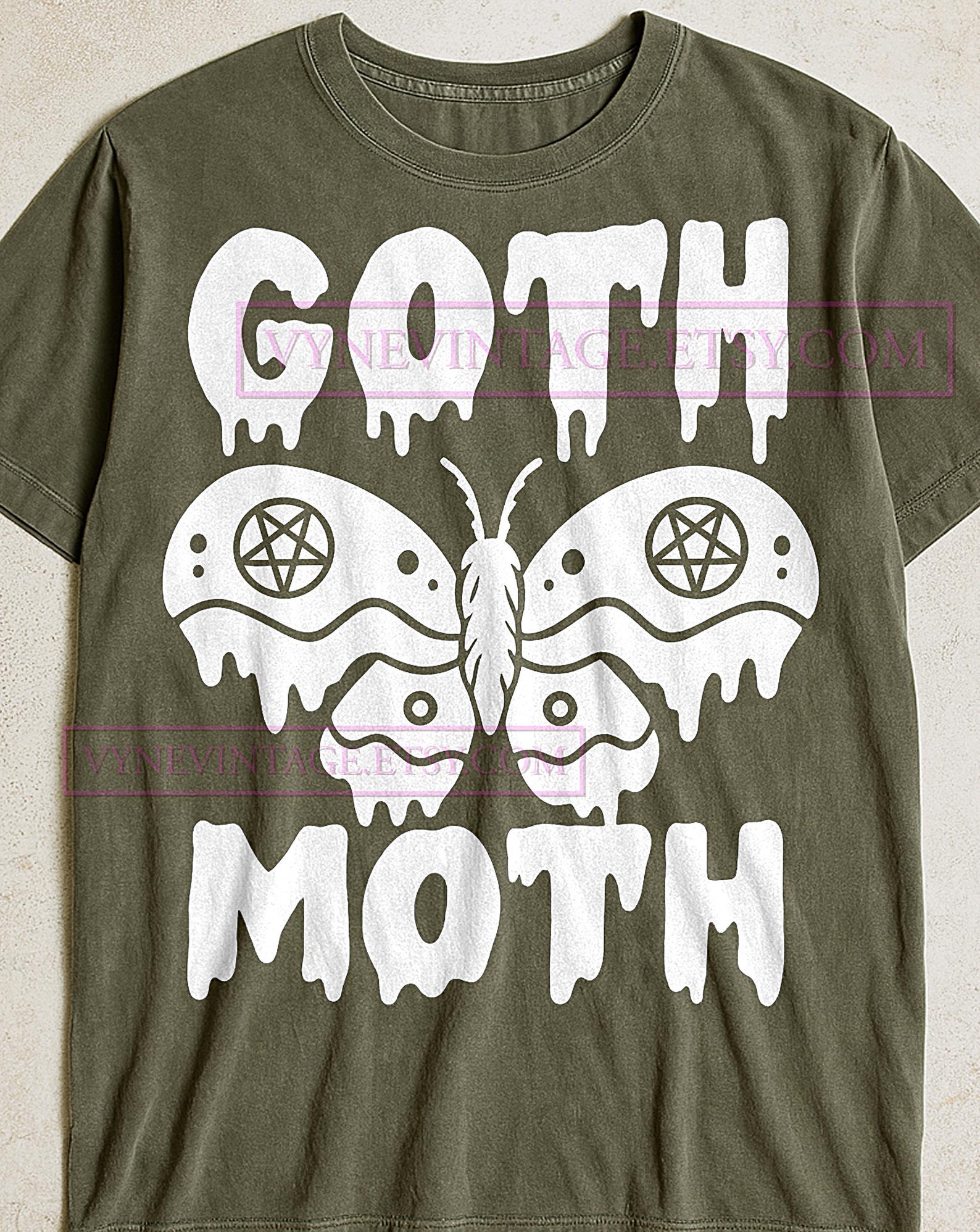 Goth Moth Halloween T-Shirt, Spooky Season Graphic Tee, Gothic Moth Shirt, Dark Academia Fall Gift, Witchy Moth Tee XL