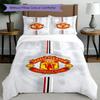 3pcs Duvet Cover Set (1*Duvet Cover + 2*Pillowcase, Without Core),Manchester United F.C Print Bedding Set, Bedroom Decor, All‑Season, Birthday Gift