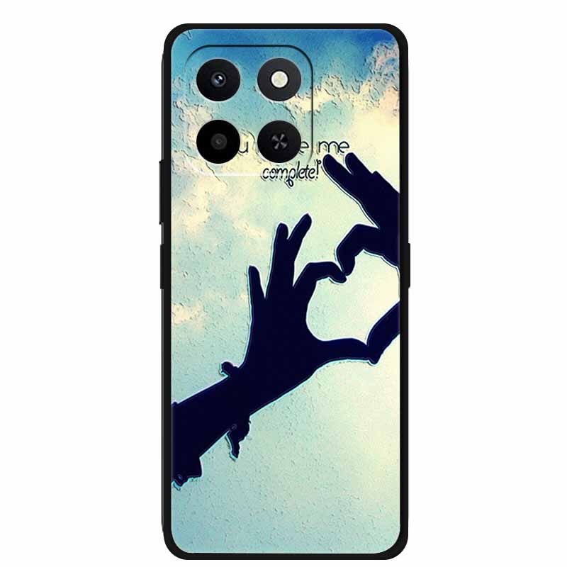 3D Case For Honor X7d 5G Case X 7 d Coque 6.77" Emboss Flowers Black Silicone Soft Back Cover For Honor X7d 4G Cases Shell Funda