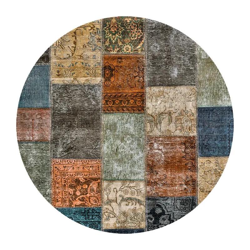 Living Room Carpet Retro Ethnic Style Carpets Machine Washable American Home Decoration Rug Persian Bedroom Bedside Floor Mat