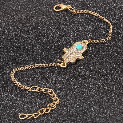 European and American Women Bracelet Jewelry Fashion Handmade Fatima Bracelet Women Gold Friendship Hand Chain Jewelry L002