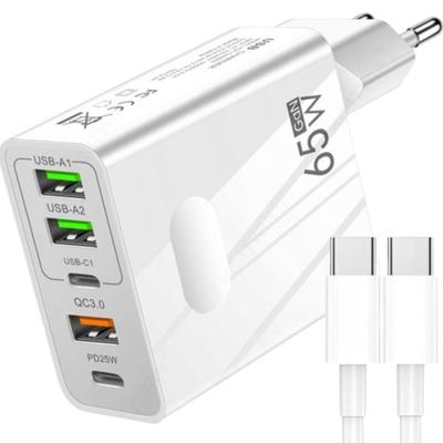 Fast Wall Charger: 2X Usb-C Powerdelivery 3X Usb-A Qc 3.0
