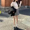 French Puff Sleeve Lace Sleeve Sweater Women's Design Niche Sweet Round Neck Top Sweater Early Spring New Style