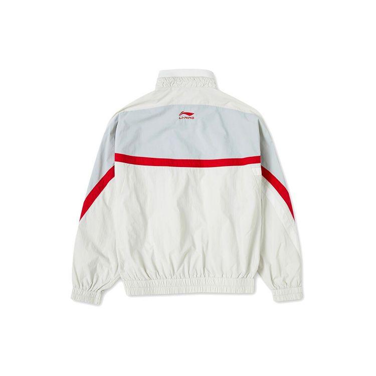 Li Ning Sports Fashion Series Embroidered Logo Color Block Jacket Men Jacket Gray AJDR231-4