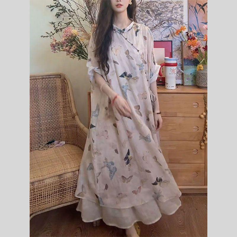 

Unique New Chinese-Style Women s Clothing with a National Style, High-End Feel, and Super Pretty Dress for Women, Spring 2026 New Model Dress White Dress S