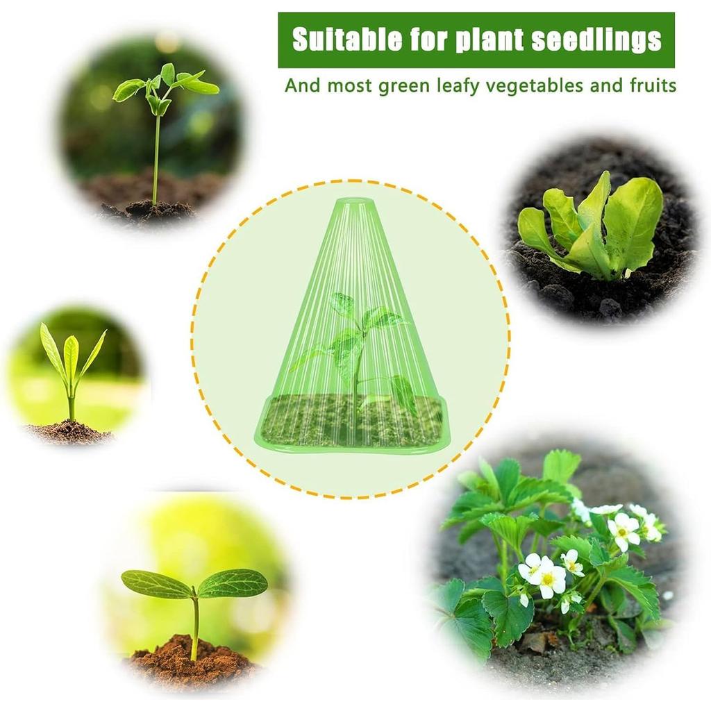 Transparent, solskydd, 10-pack, växtskydd, växthjälpmedel, tillväxthjälpmedel, växtkåpor