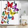 Bathroom shower curtain 3D beautiful butterfly printing polyester waterproof curtain home decoration curtain with hook 180x180cm