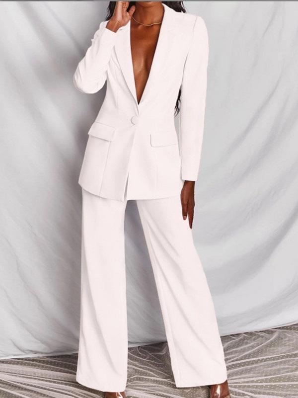 European and American Women's Spring and Autumn Fashion Suit Set - Professional Casual Business Attire