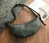 Johnature Handmade Genuine Leather Cow Horn Bag Texture Commuting Soft Cowhide Solid Color Women's Shoulder Bag