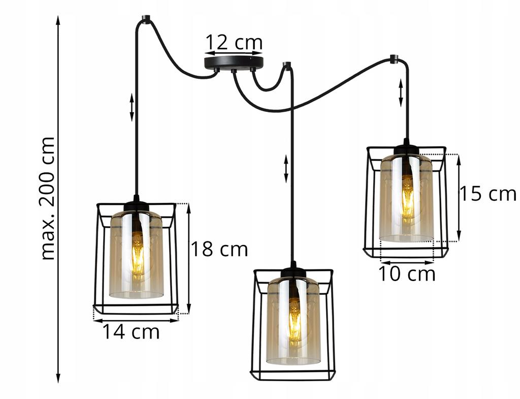 MODERN ELEGANT HANGING LAMP GLASS SHADE