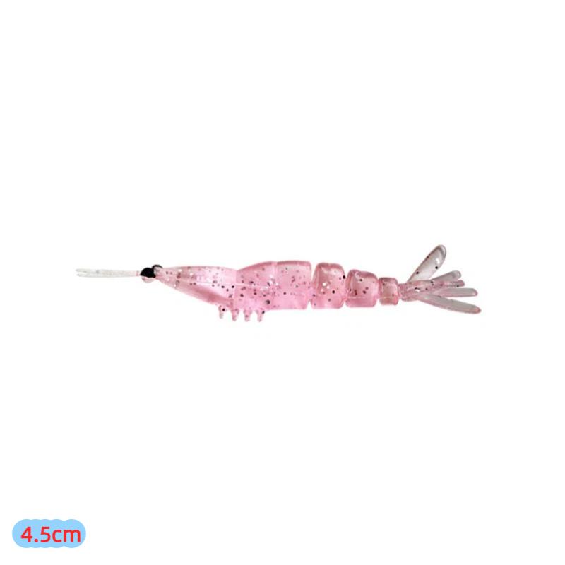 20Pcs Multi-Jointed Shrimp Bait Mini Soft Shrimp Fishing Lure 45/60Mm Artificial Baits Bass Silicone Fishing Tackle