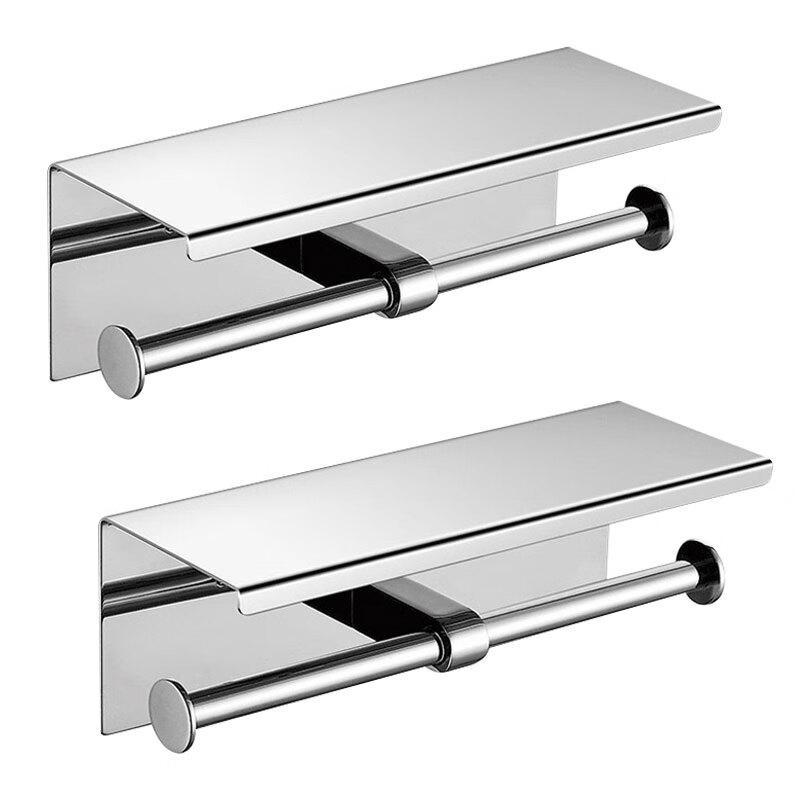 Juyuan Stainless Steel Toilet Paper Holder with Phone Shelf