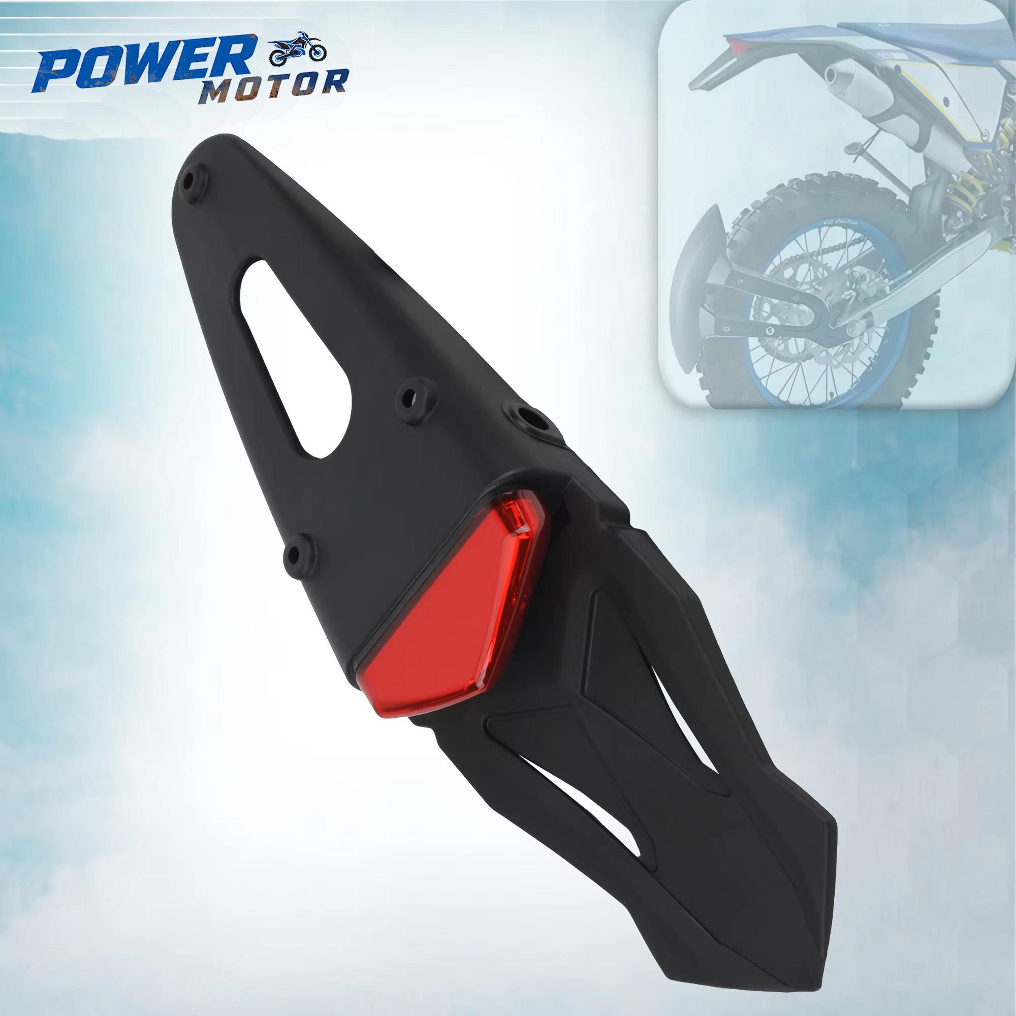 Motocross Rear Fender LED Taillight Assembly Universal Accessories For Honda Yamaha Dirt Pit Bike Tail Light Brake Lamp Enduro чёрный