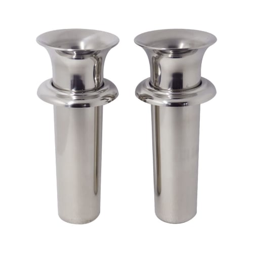 [For Graveyards] N48 Large Flower Vase, High-Quality Stainless Steel, Set of 2. Upgrade Your Graveyard Vases with Just a Single Insert. N-48 Large [ST