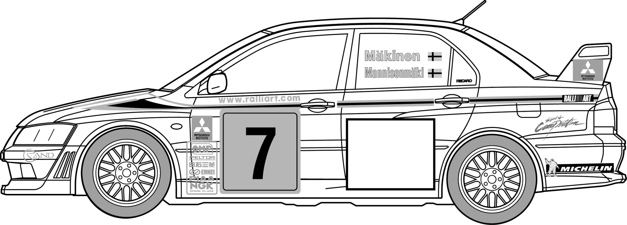 

Fujimi Model Series 311 Lancer Evolution VII WRC Rally Model 1/24 Inch-Up No. ID-311