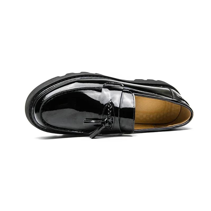 New Black Loafers Men Pu Leather Shoes Breathable Slip-On Solid Casual Shoes Handmade Men Dress Shoes
