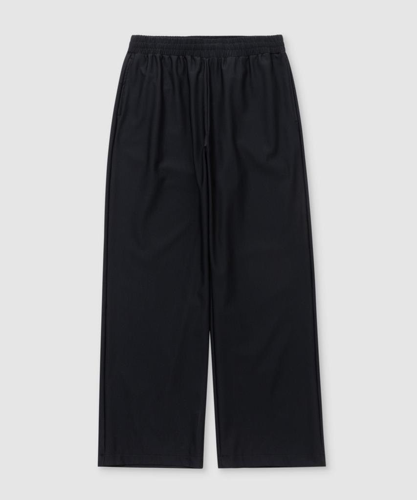 MUSINSA STANDARD SPORTS Ribbed Wide Pants [Black]
