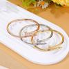 Elegant Titanium Steel Nail Bangle: Versatile, Non-Fading, with Diamond Accents