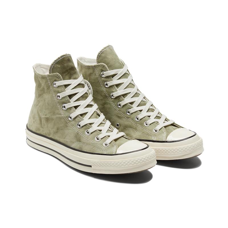 Converse Chuck 70 Chuck Taylor All Star comfortable and versatile high-top canvas shoes unisex light grey green