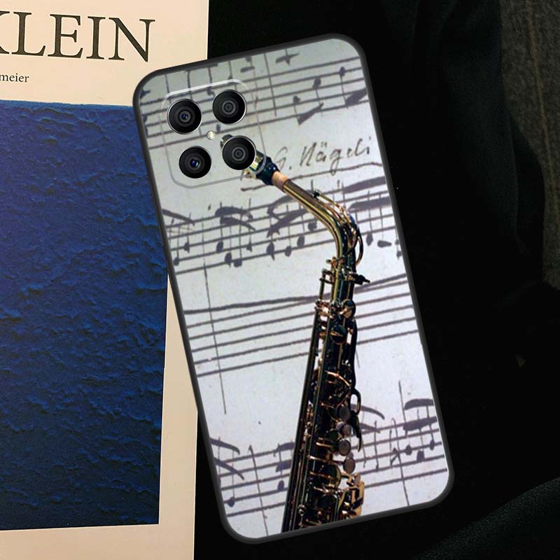 Saxophone Music Case For Honor 200 Pro X9b X9a X8b X8a X8 X9 X9c 50 70 90 Lite Honor Magic 7 5 6 Pro Cover