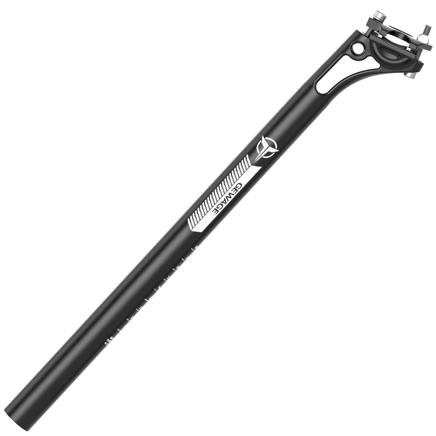 

GEWAGE Bicycle 400mm Aluminum Seatpost, Black, 27.2mm, Lightweight, Long, (GE-P007) чёрный