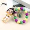 Attractive Kids Keychain Pendant Anime Doll Charm Beads Bracelet Key Companion Chain Party Favor