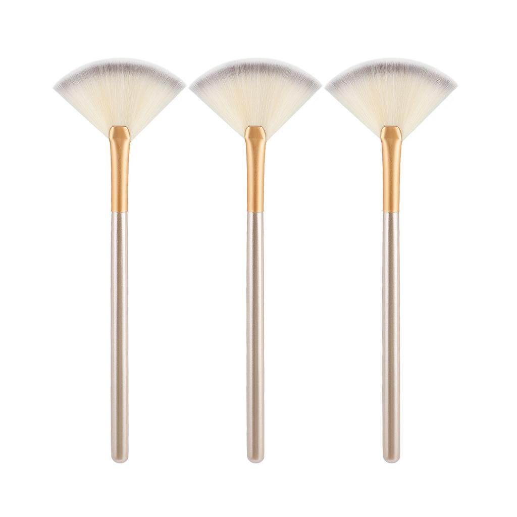New Practical Facial Brushes Fan Makeup Brushes Soft Portable Mask Brushes Cosmetic Tools for Ladies Girls Nail Charm Beaut