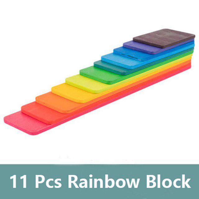 DIY Радужные блоки Детские деревянные игрушки Большой размер Радужный укладчик Креативные строительные блоки Монтессори Развивающие игрушки Деревянная игрушка