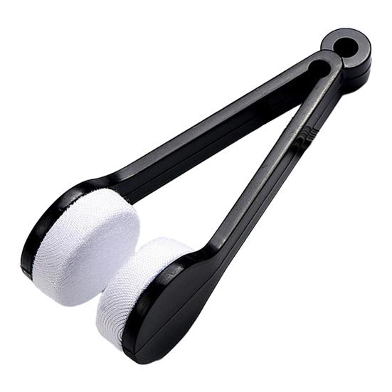 

Glasses Cleaning Clip Portable Lens Cleaner Clip Reusable Microfiber Eyeglasses Wipe Removes Oil Fingerprints Dust for Spectacles Sun чёрный